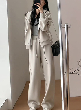 时尚高级感休闲运动套装女春季新款韩版宽松卫衣学生休闲两件套潮
