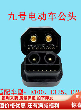 9号电动车公头 E100、E125、E200P、MK2、E110L、N100 镀金插头
