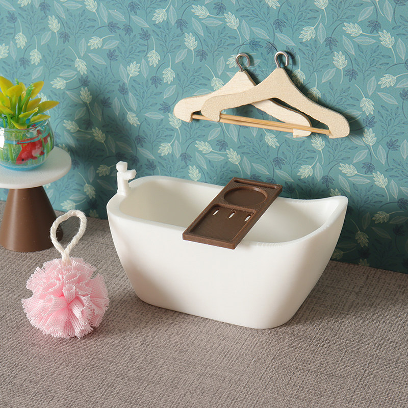 浴缸浴球衣架仿真微缩模型摆件