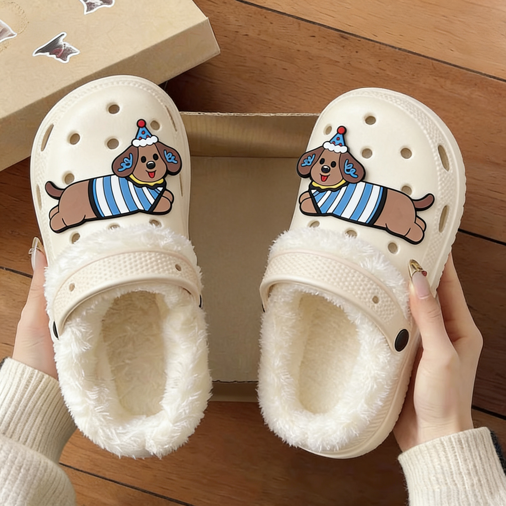 9cm婚礼洞洞鞋婚纱神器厚底增高加绒矮子乐拖鞋外穿拍婚纱照棉拖