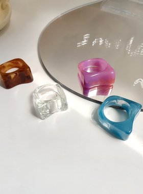 指环无亚克力气质冷淡风女