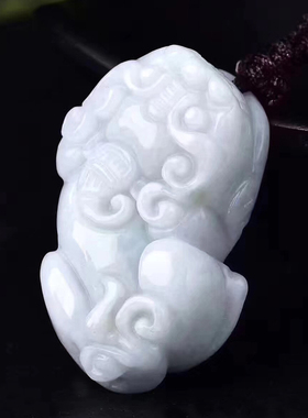 天然翡翠项链男女款貔貅挂件吊坠