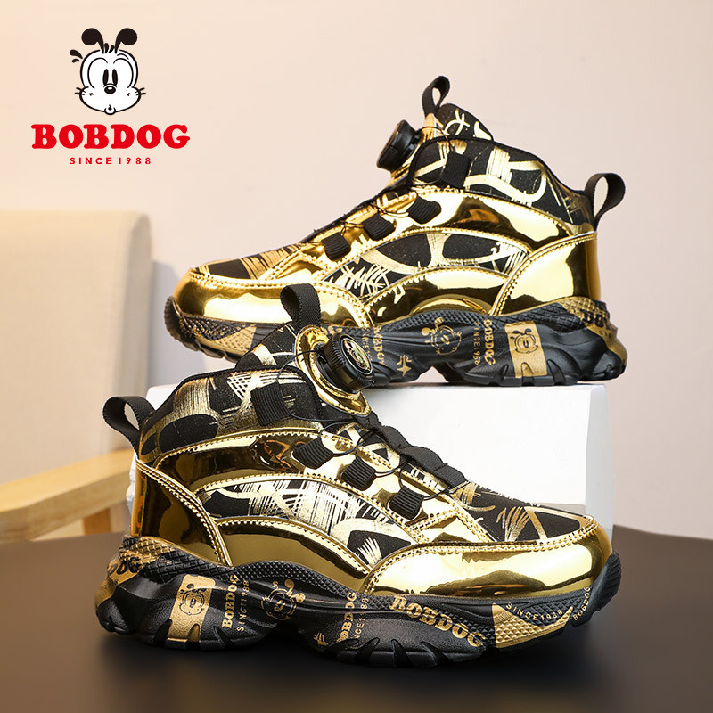 巴布豆儿童运动鞋秋冬防水休闲