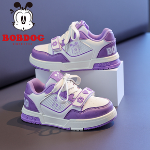 女孩软底网红中童aj板鞋 巴布豆儿童鞋 正品 2025新款 男童 子女童秋季