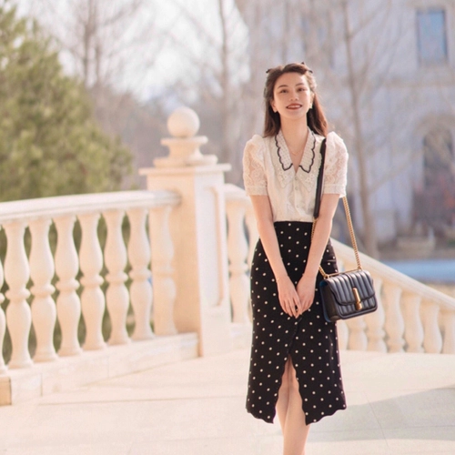 Летний комплект, летняя юбка, рубашка, популярно в интернете, коллекция 2022