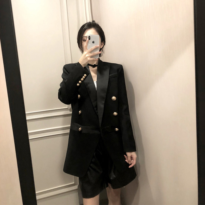 黑色百搭高级感法式职业小西装外套女士韩版英伦风2021年春季新款