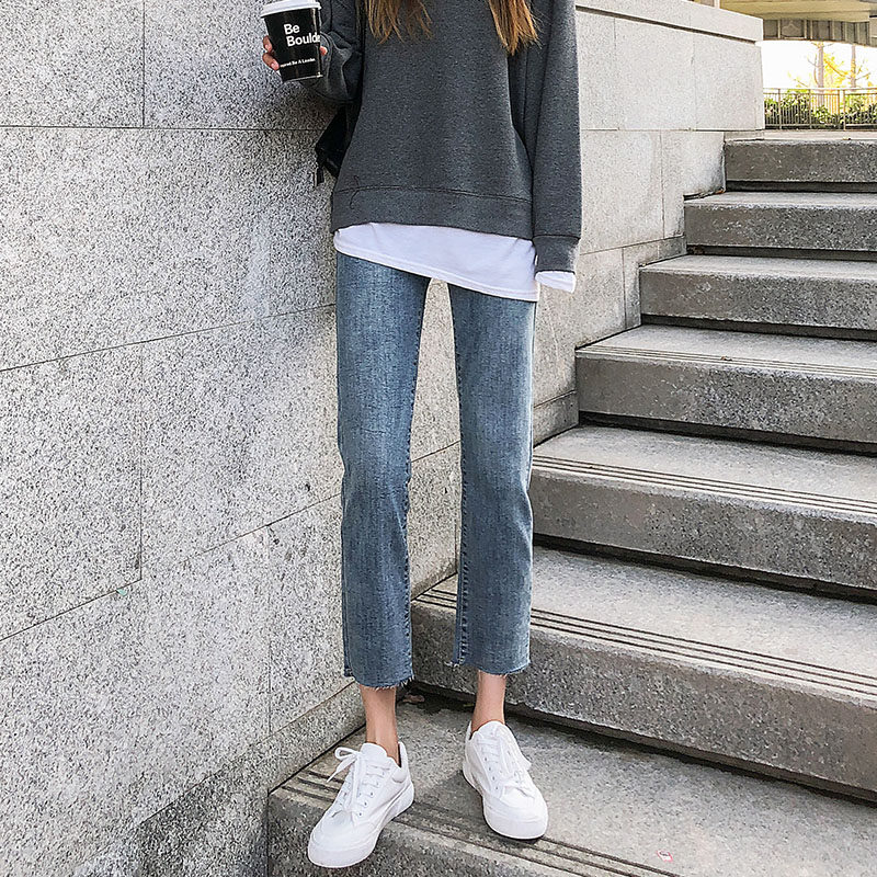 夏季薄款九分牛仔裤女直筒宽松高腰显瘦百搭2020新款潮八分小个子