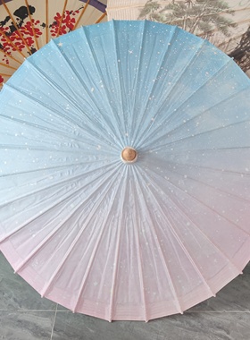 紫色满穿油纸伞装饰中国风防雨防晒舞蹈伞道具旗袍走秀古风汉服伞