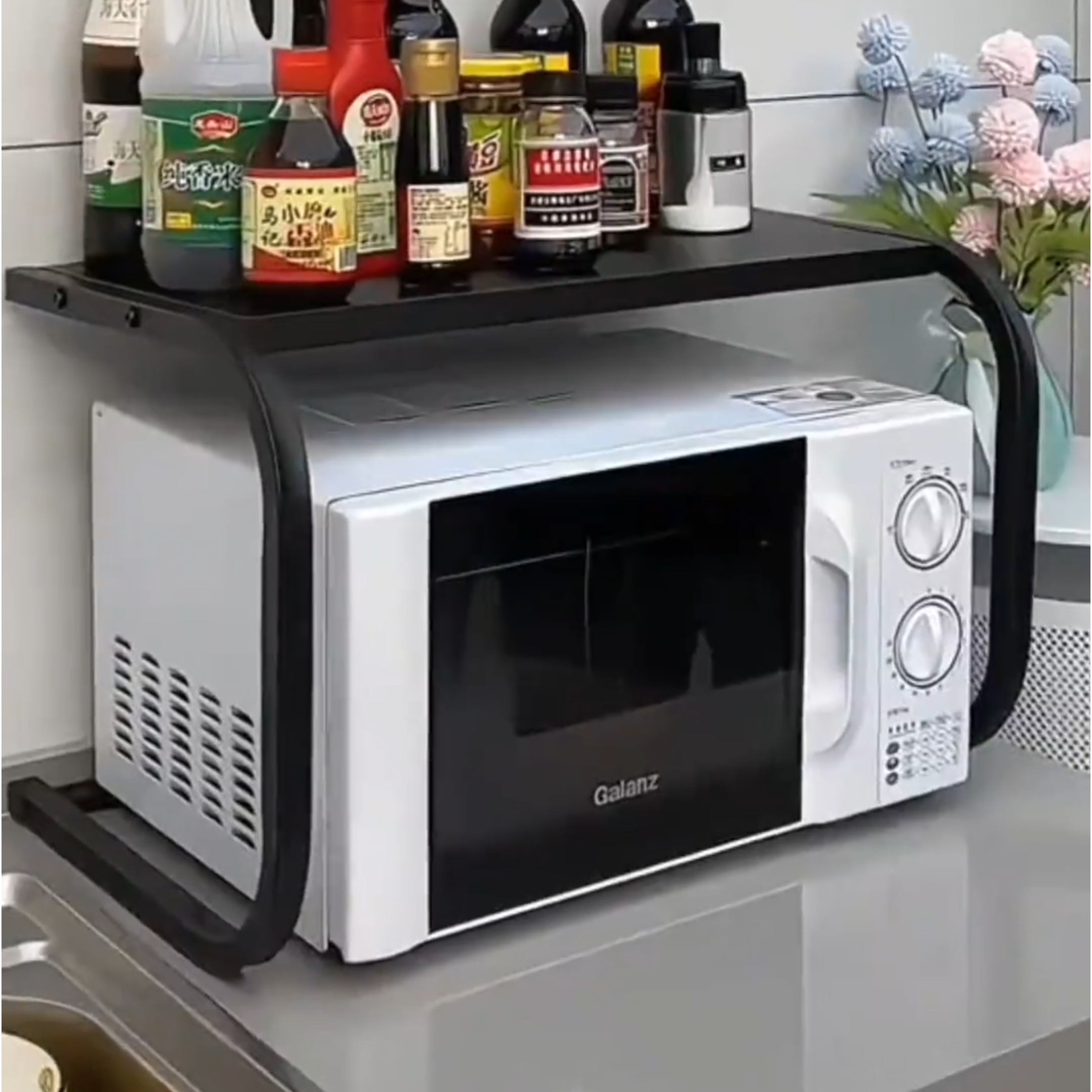 微波炉厨房置物架家用双层桌面多功能收纳电饭煲烤箱台面支架2026,厨房/烹饪用具,微波炉置物架,淘宝优惠券,粉丝福利购,淘宝优惠卷