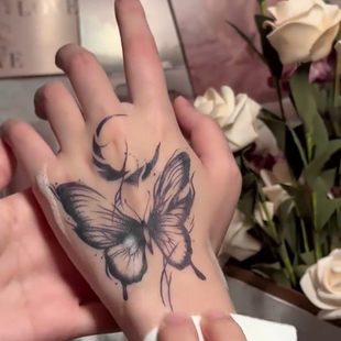 纹身贴草本半永久无尽的奔赴果汁防水无限符号情侣手指手腕2026