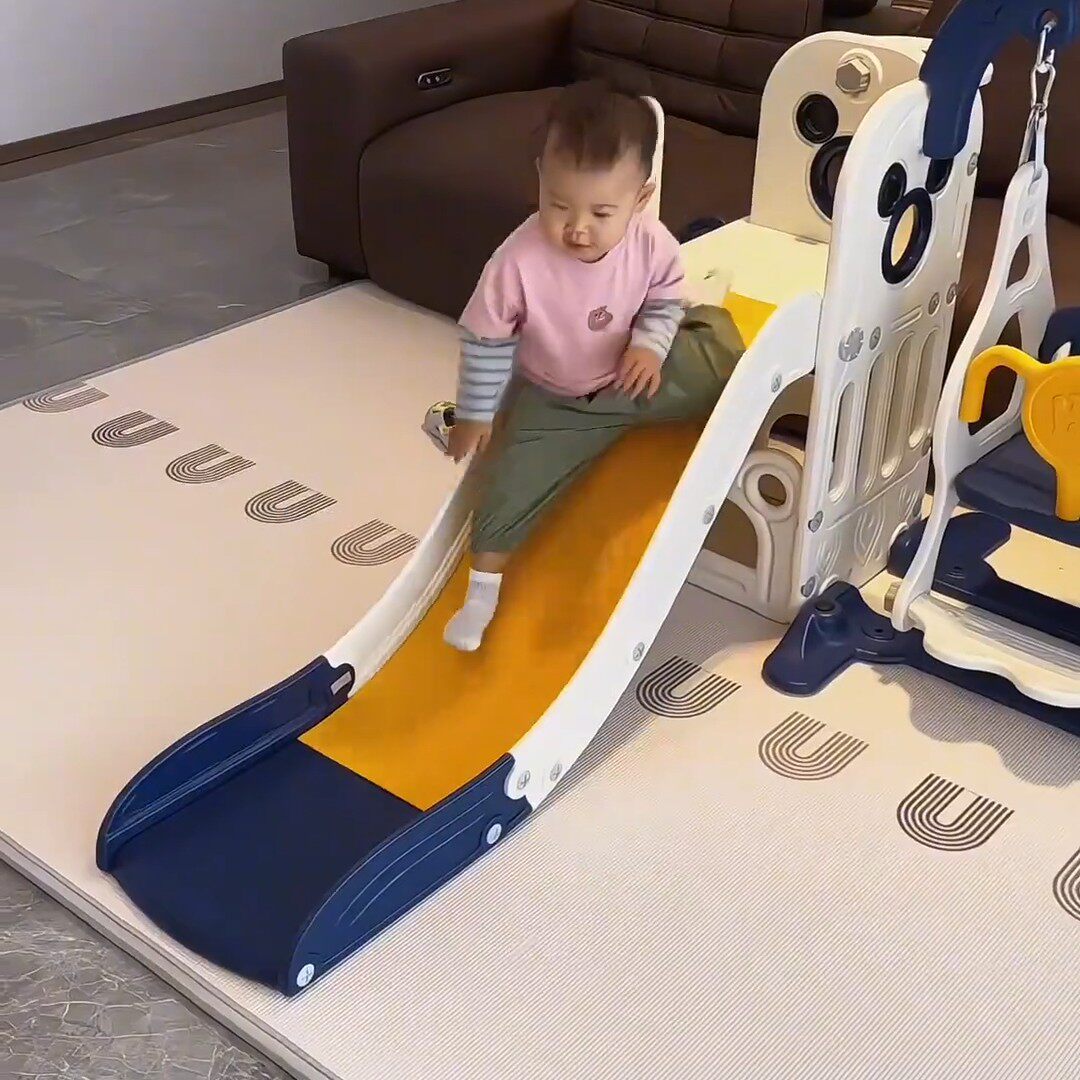 滑滑梯2-10岁室内家用儿童攀爬架小型宝宝家庭秋千二合一玩具组合