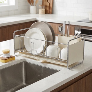 【小户型收纳】厨房沥水架台面碗碟收纳架家用多功能碗筷盘置物架