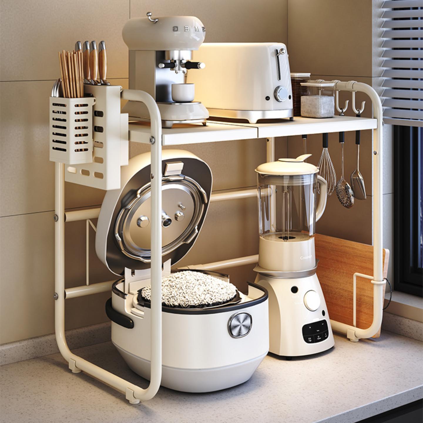 厨房微波炉置物架烤箱架子可伸缩