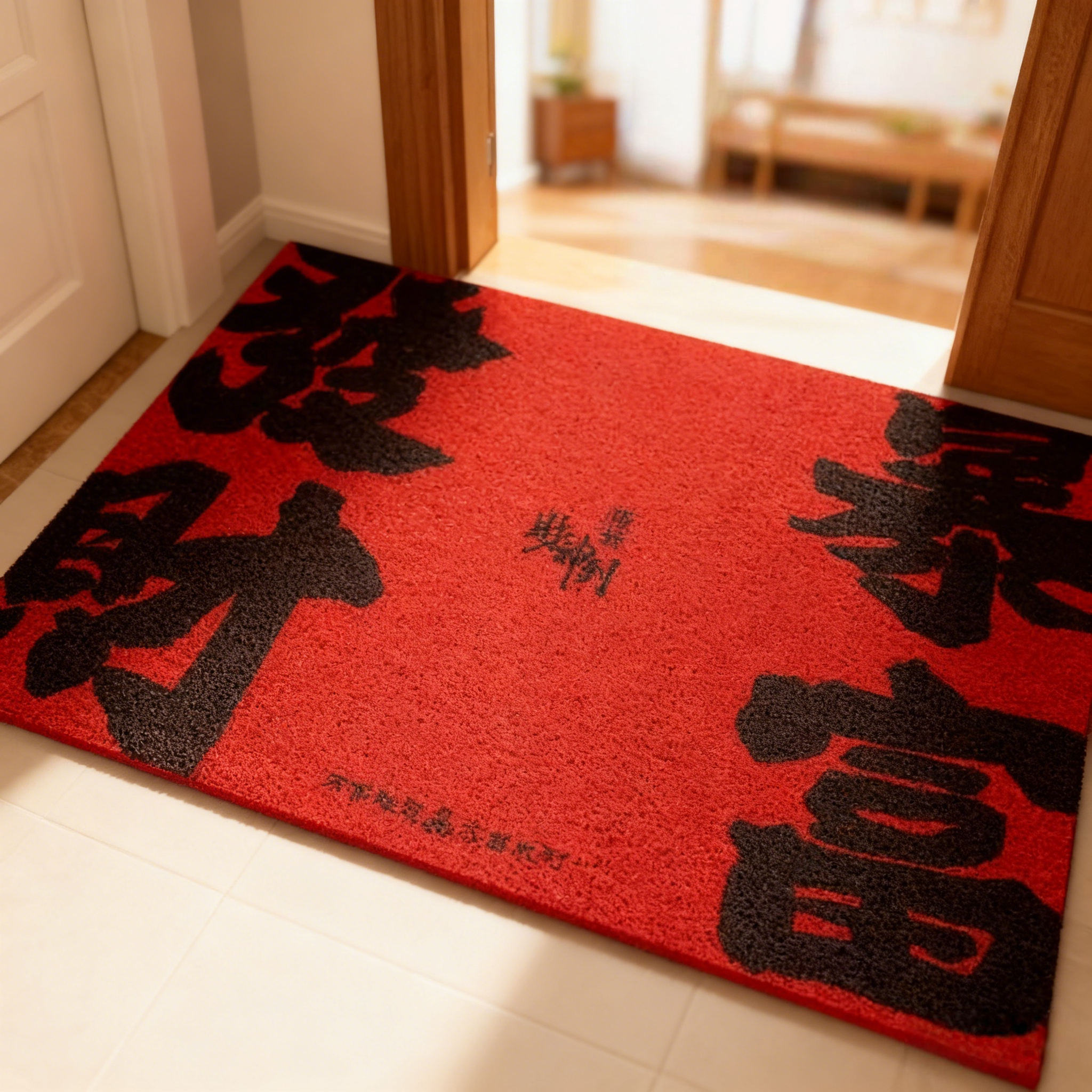 入户门地垫红色喜庆门垫脚垫