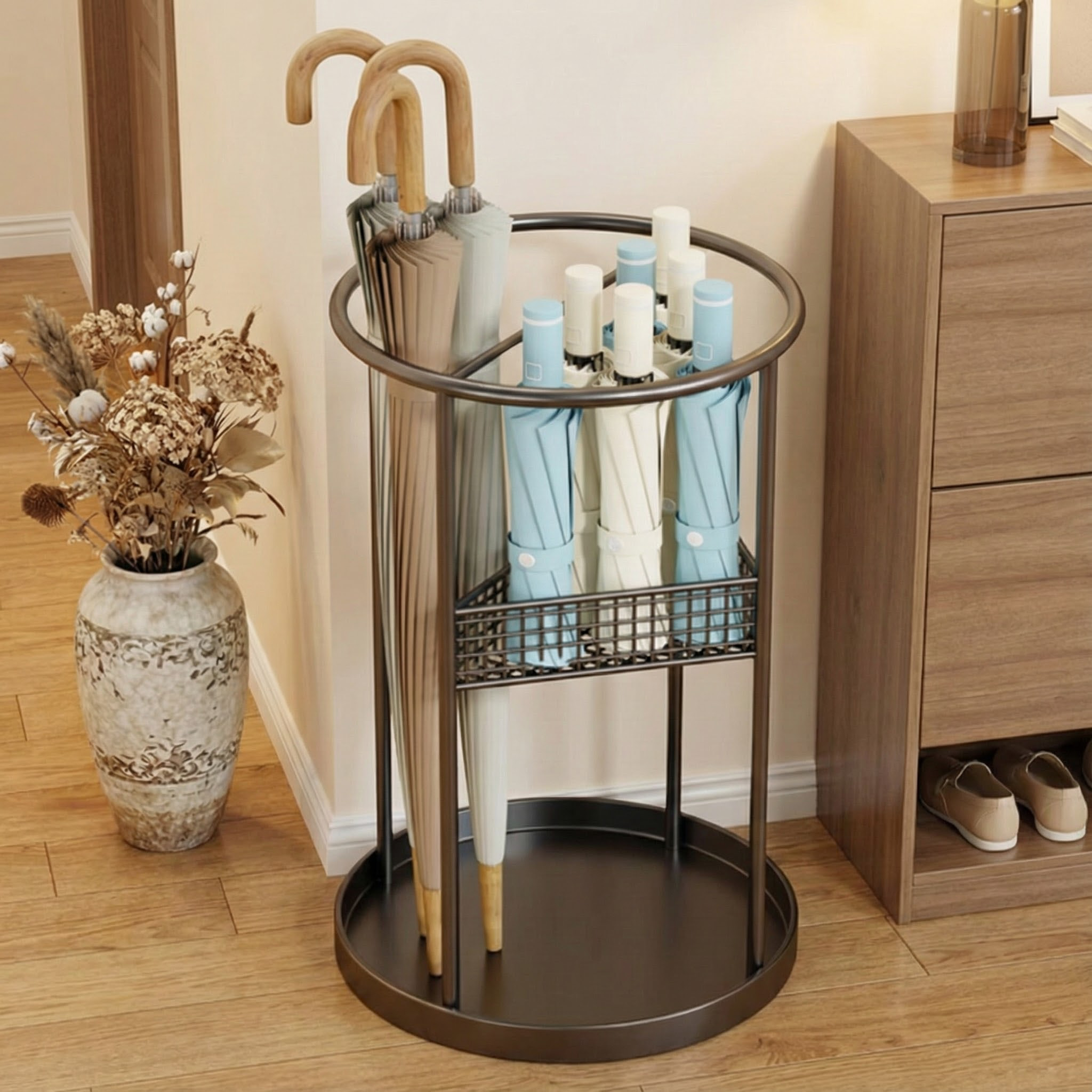 伞架置物架家用门口放伞筒商用进门沥水伞桶雨伞架入户收纳架铁艺,住宅家具,家用雨伞架,淘宝优惠券,粉丝福利购,淘宝优惠卷