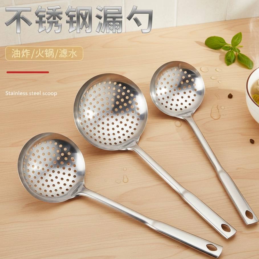 不锈钢漏勺厨房家用烹饪小工具加厚过滤油渣沥水捞面火锅漏勺捞勺,厨房/烹饪用具,漏勺/滤网勺,淘宝优惠券,粉丝福利购,淘宝优惠卷