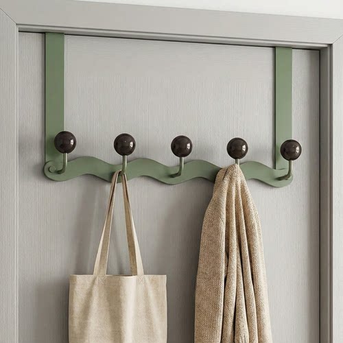 创意门后挂衣架铁艺波浪款门上