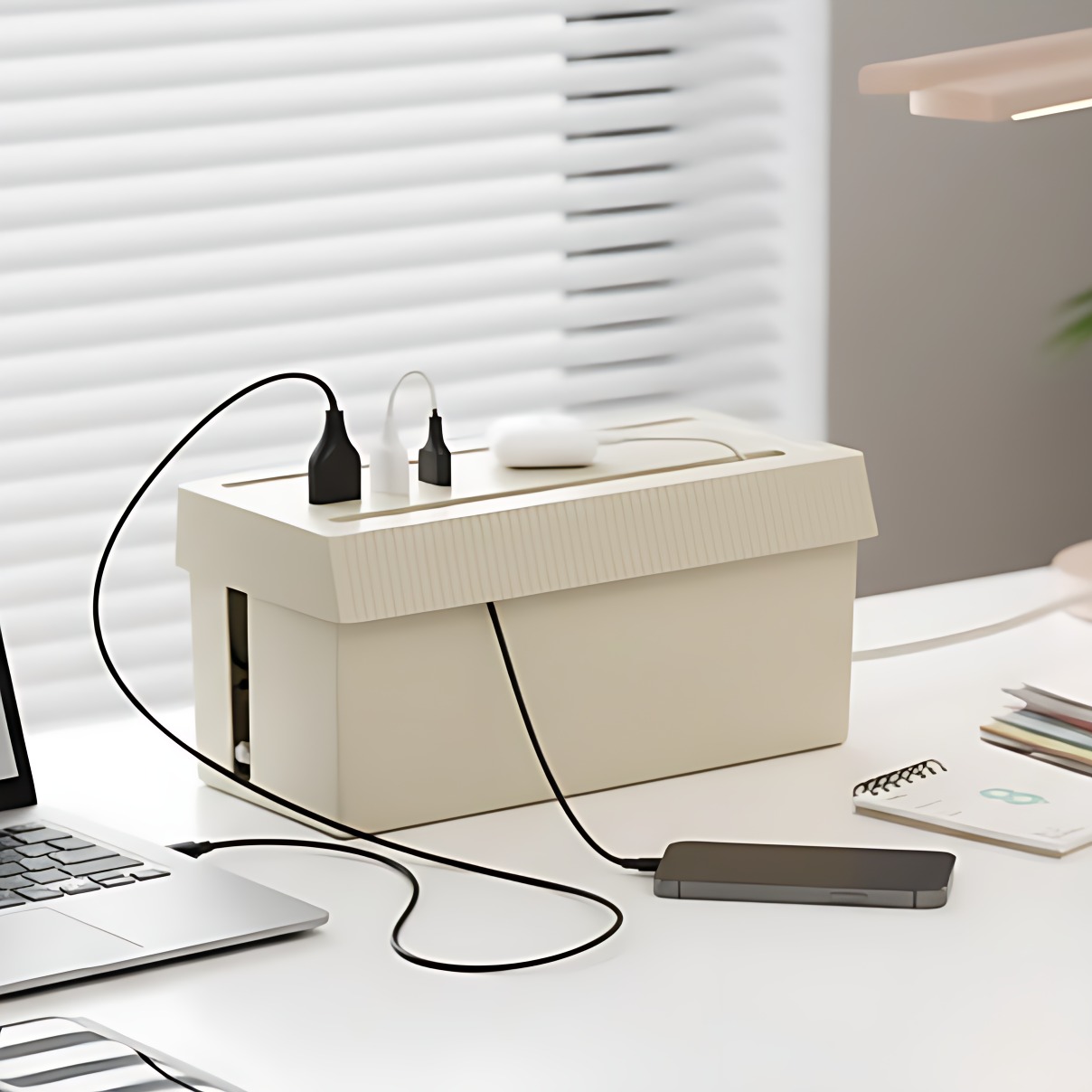 插线板收纳盒电线整理线盒插座