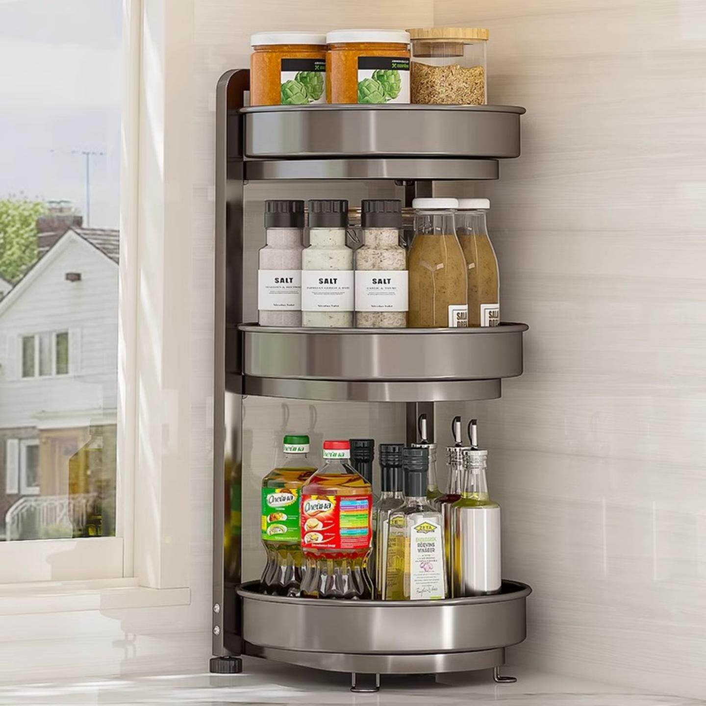 纳纳旋转调料置物架厨房调料品