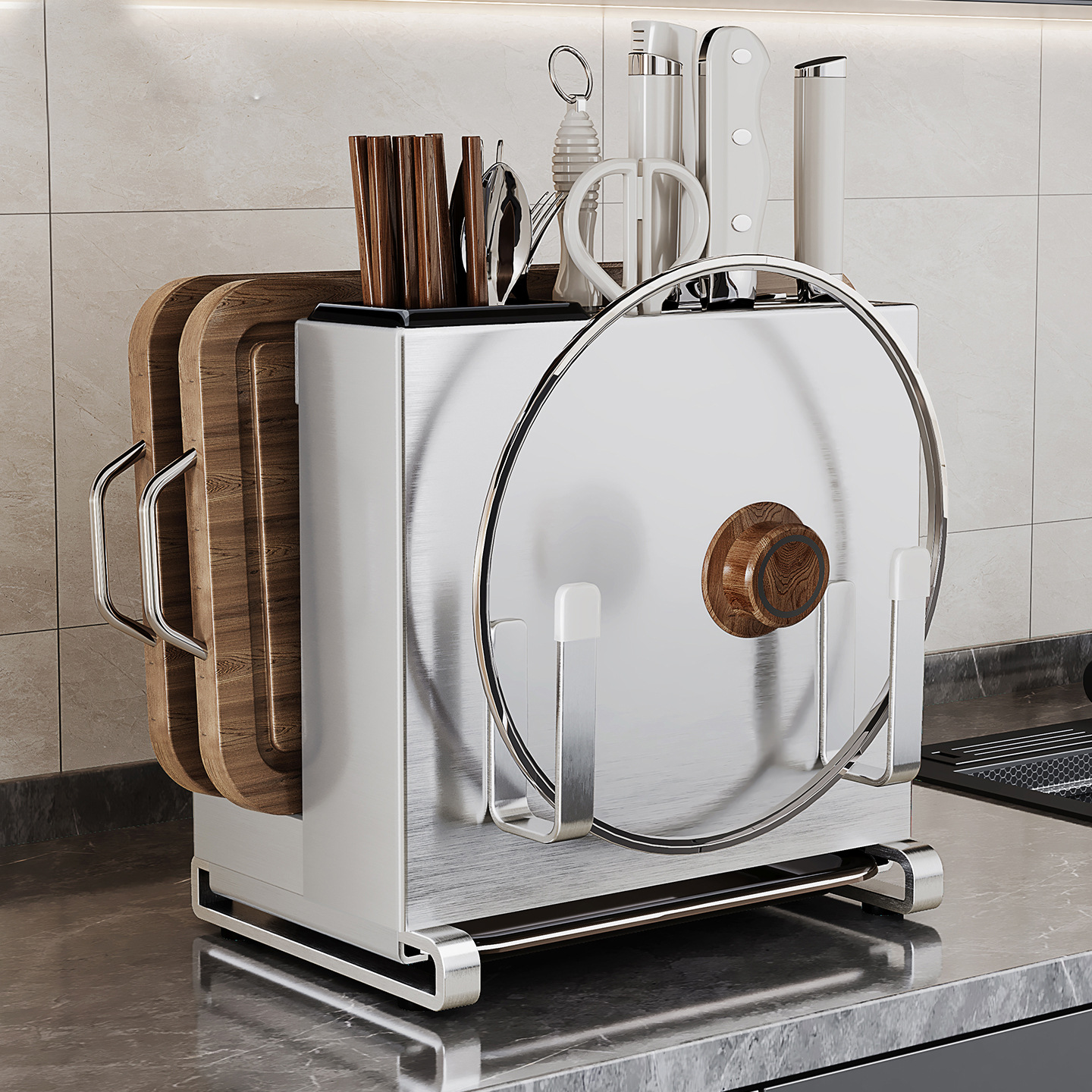 刀架不锈钢厨房置物架可壁挂刀具