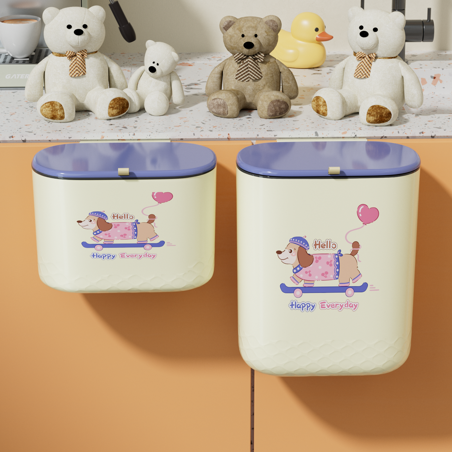 大号大容量壁挂式厨房垃圾桶