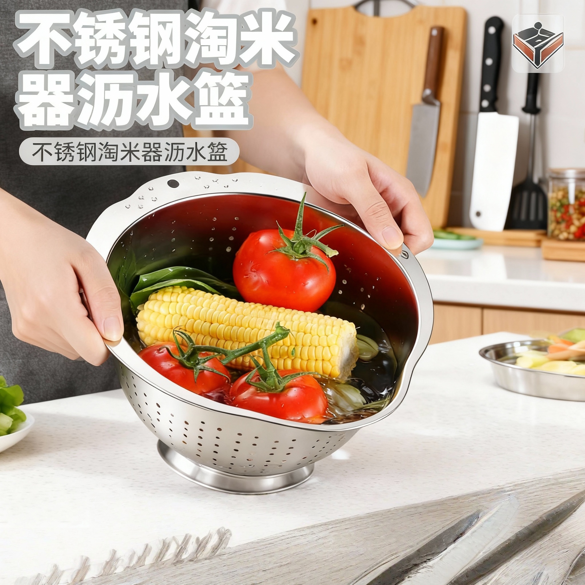 食品级不锈钢家用沥水篮淘米厨房