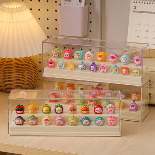 多层阶梯式高透清晰萌粒展示盒