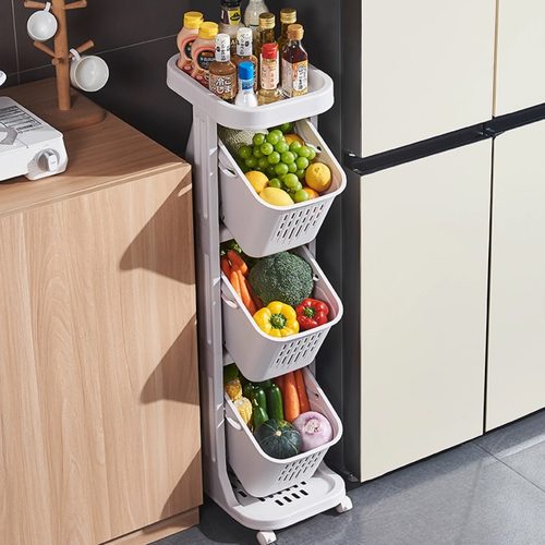 厨房多功能置物架大容量落地多层