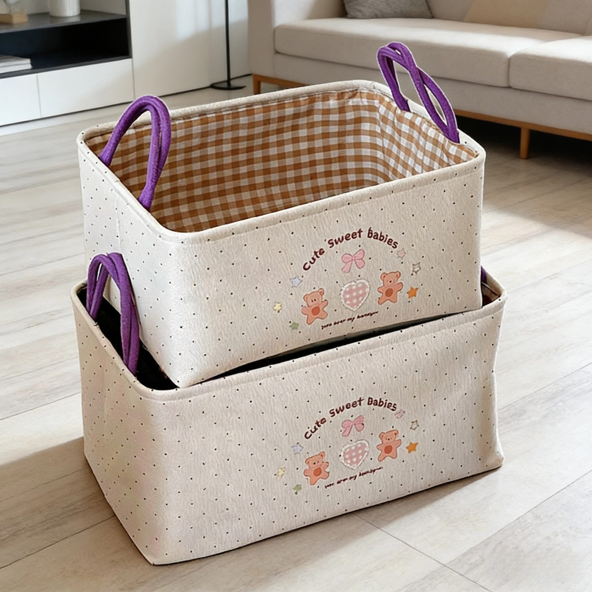 加厚布艺可折叠水洗收纳筐卡通图案玩具零食整理筐车载杂物储物筐,收纳整理,零食收纳筐,淘宝优惠券,粉丝福利购,淘宝优惠卷