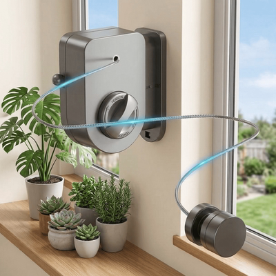 隐形晾衣绳室内免打孔伸缩钢丝