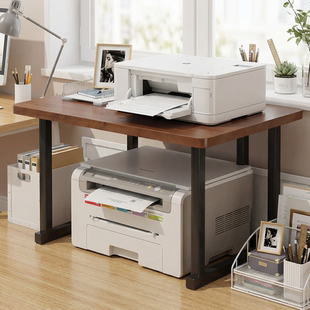 办公桌置物架桌上双层打印机资料放置家用小型加宽台面复印机架子