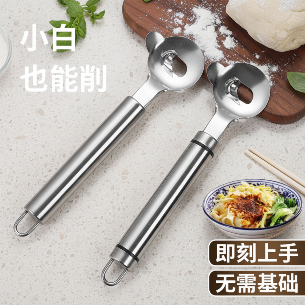 不锈钢削面刀厨房专用刀削粗宽面