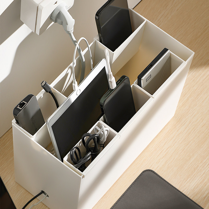 数据线收纳神器手机理线器家庭用充电站插排插座充电线整理固定器