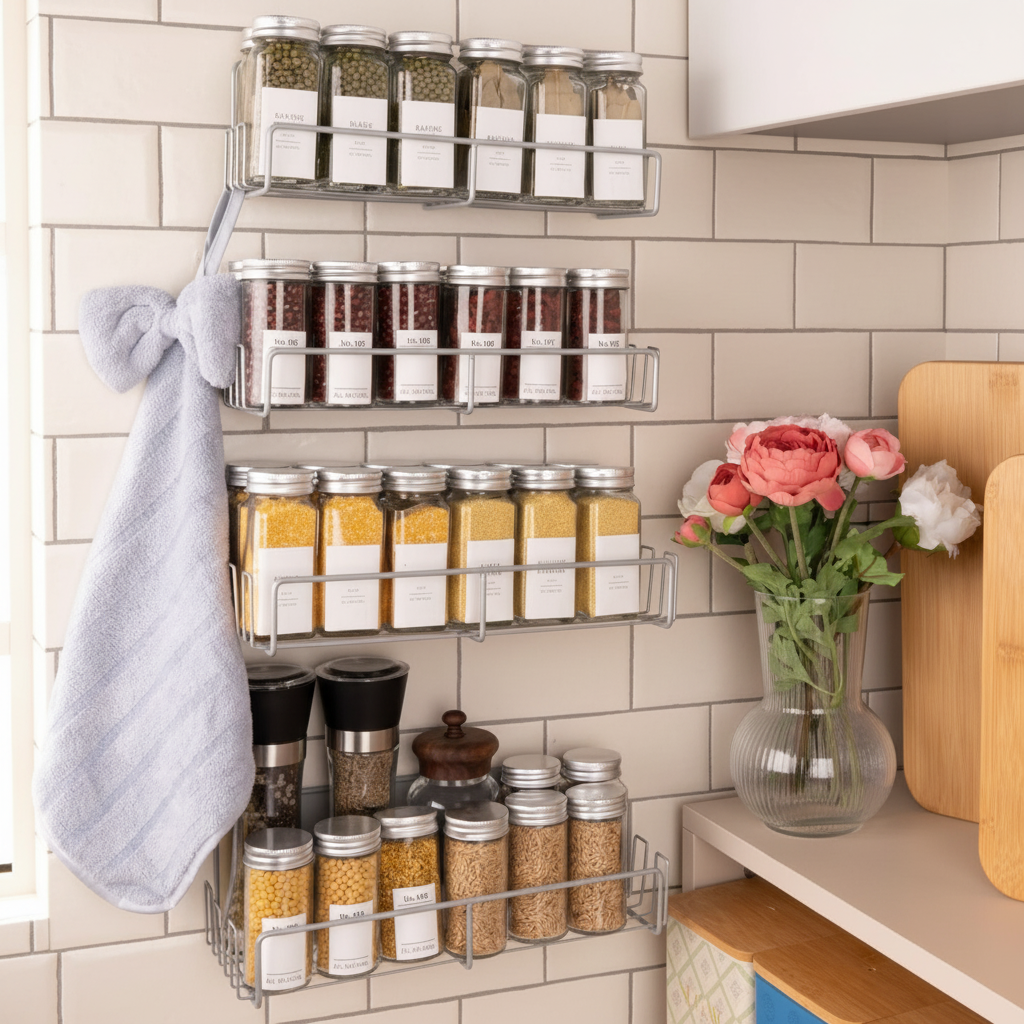 冰箱磁吸置物架厨房免打孔调料