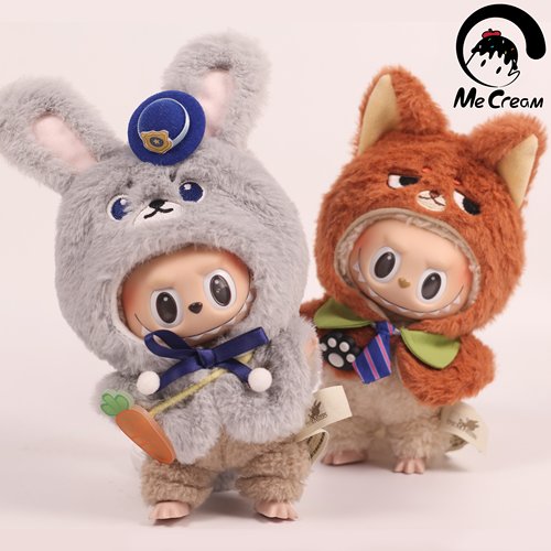 labubu一二三代狐兔绒绒斗篷