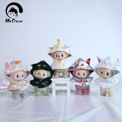 labubu娃衣套装镭射虹彩气泡水