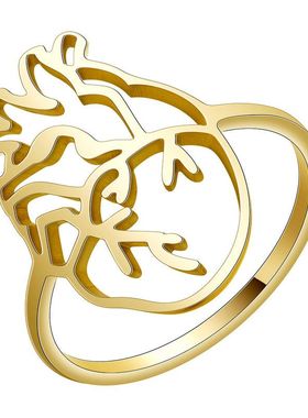 中空解剖解剖人体心脏戒指女性不锈钢医学生物学珠宝医生礼物