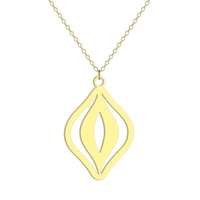 不锈钢女性阴道吊坠项链 女权阴户吊坠项链珠宝礼物饰品