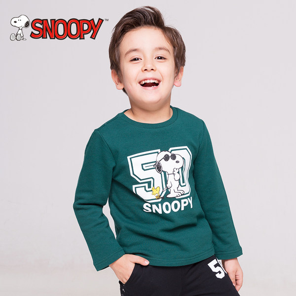Snoopy 史努比 纯棉 男童长袖T恤 ￥32包邮（￥82-50）4色可选