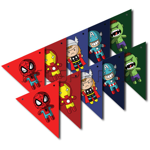 儿童生日派对布置装饰超级英雄