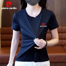 皮尔卡丹速干衣女短袖薄款户外运动跑步夏季冰丝快干服圆领t恤女