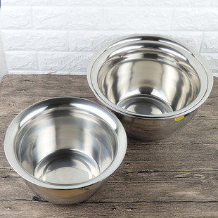 无磁加厚不锈钢油盆厨房打蛋盆和面调料盆鼓形涨形状缸油鼓储油缸