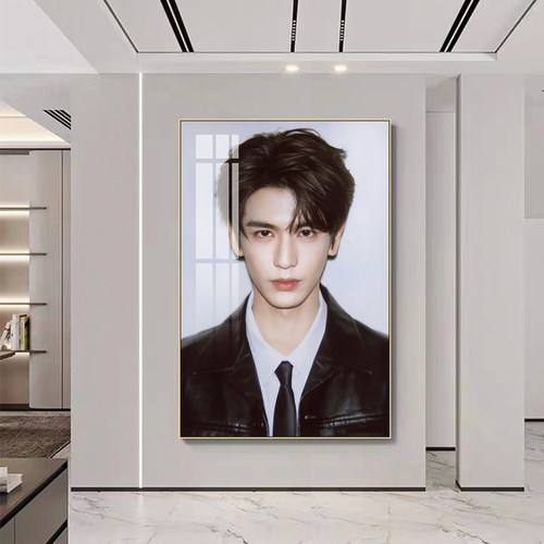 张凌赫明星装饰画服装店橱窗直播间奶茶咖啡店挂画女生宿舍卧室画