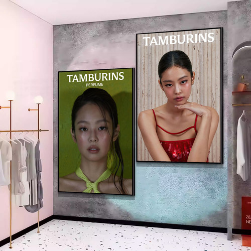 金珍妮韩国明星装饰画摄影工作室jennie挂画女装店服装店墙壁画