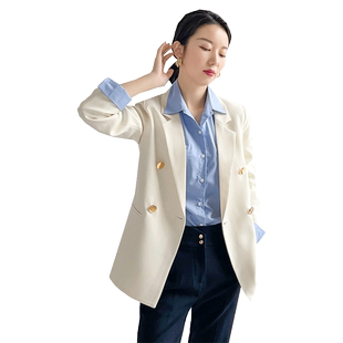 春款休闲西装外套女高级设计感小众2026新款气质时尚职业直筒西服