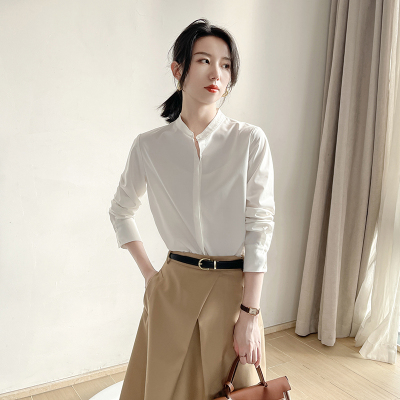 高端通勤气质立领衬衫