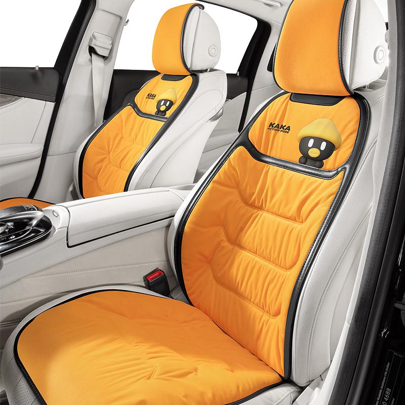 汽车坐垫冬季单座座套通用短毛冬天短绒毛绒车套半包保暖朗逸宝来
