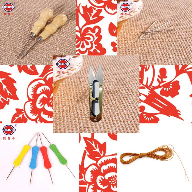 手工编织工具教程书孺子牛鞋底做鞋材料包针线双头钩针纳鞋底锥子