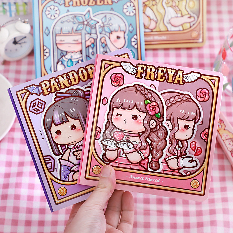 小麻薯手帐本子方方本女孩手账本套装女生儿童手杖工具素材高颜值可爱