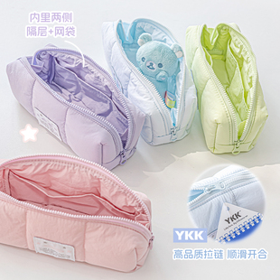 RosyPosy柔设笔袋高颜值ins风文具笔袋女生2025新款大容量简约文具盒女孩款学生学习文具小众不撞款文具袋